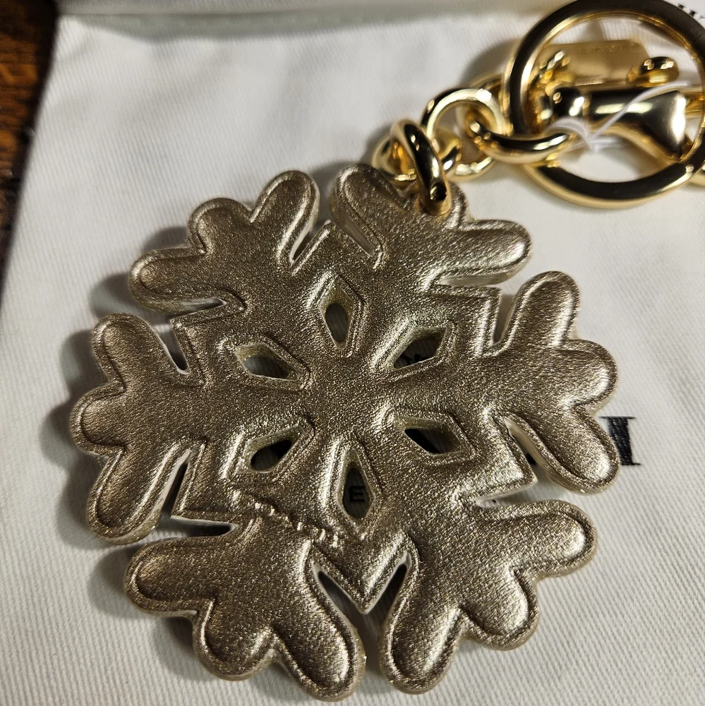 Coach Stardust Studs Snowflake Bag Charm With Dustbag NWT